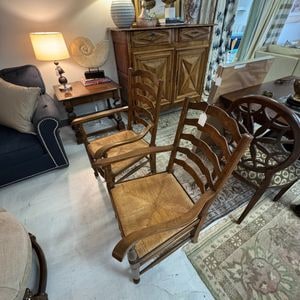 French Country Ladder Back Armchairs
