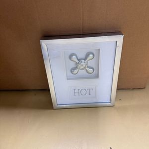 Framed "HOT" Faucet Handle Artwork