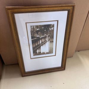 Framed Photograph of a Wooden Pier