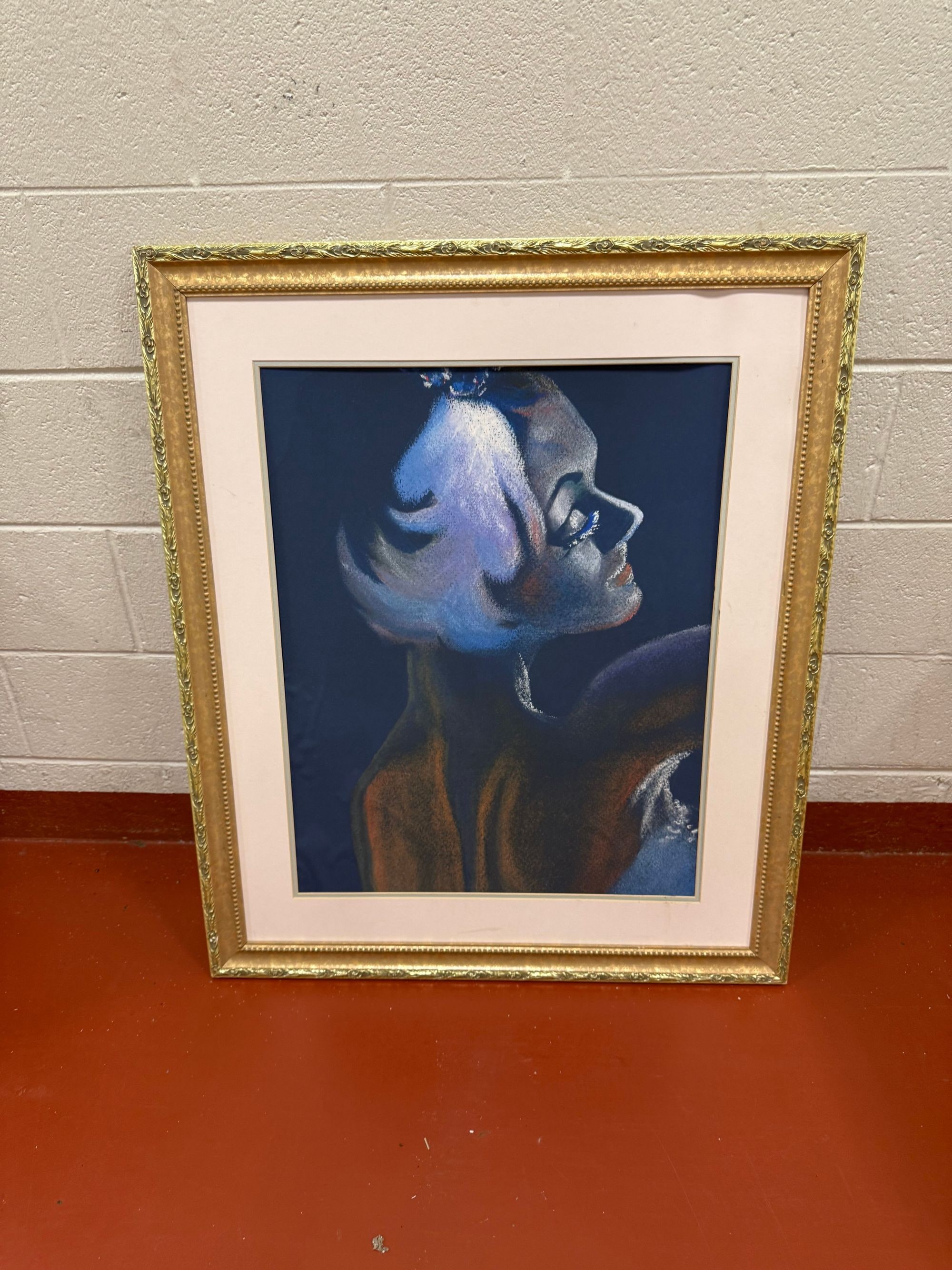 Abstract Portrait Pastel on Paper