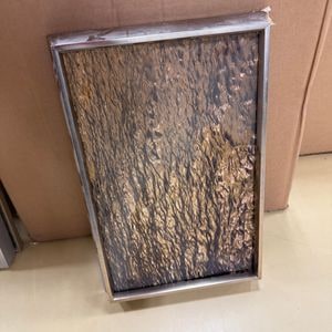 Textured Glass Panel with Metal Frame