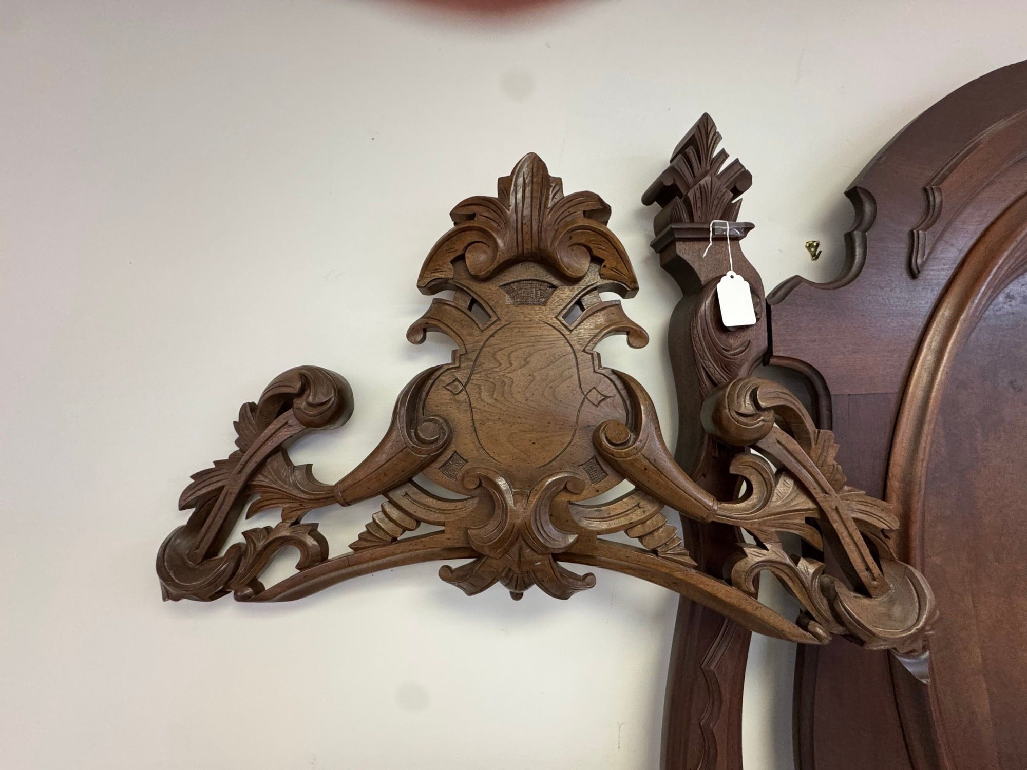 Antique Victorian Renaissance Revival Walnut and Burl Bed
