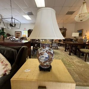 Vintage Japanese Imari Porcelain Table Lamp