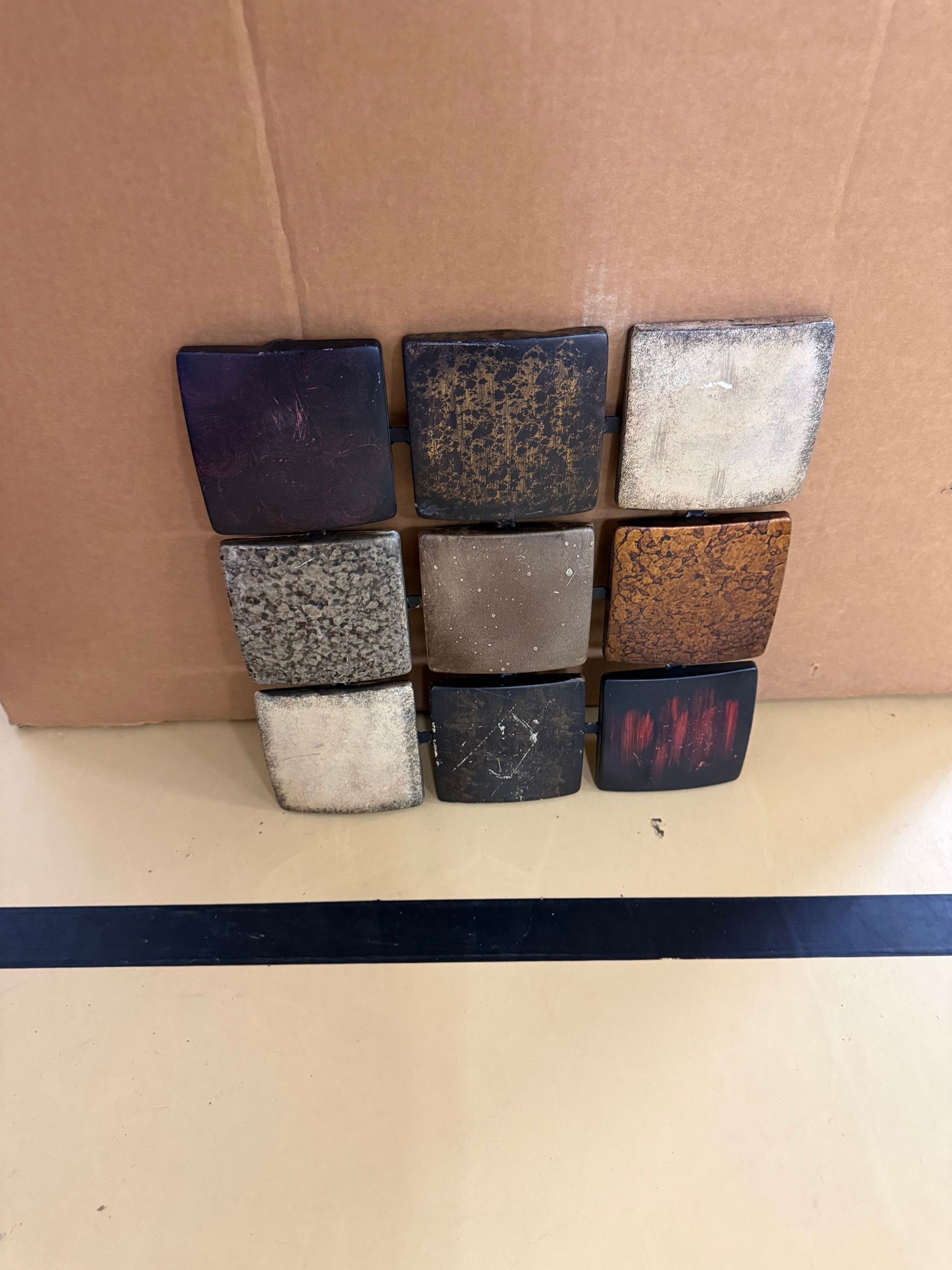 Set of 9 Decorative Wall Tiles
