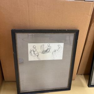 Framed Sketch of Figures