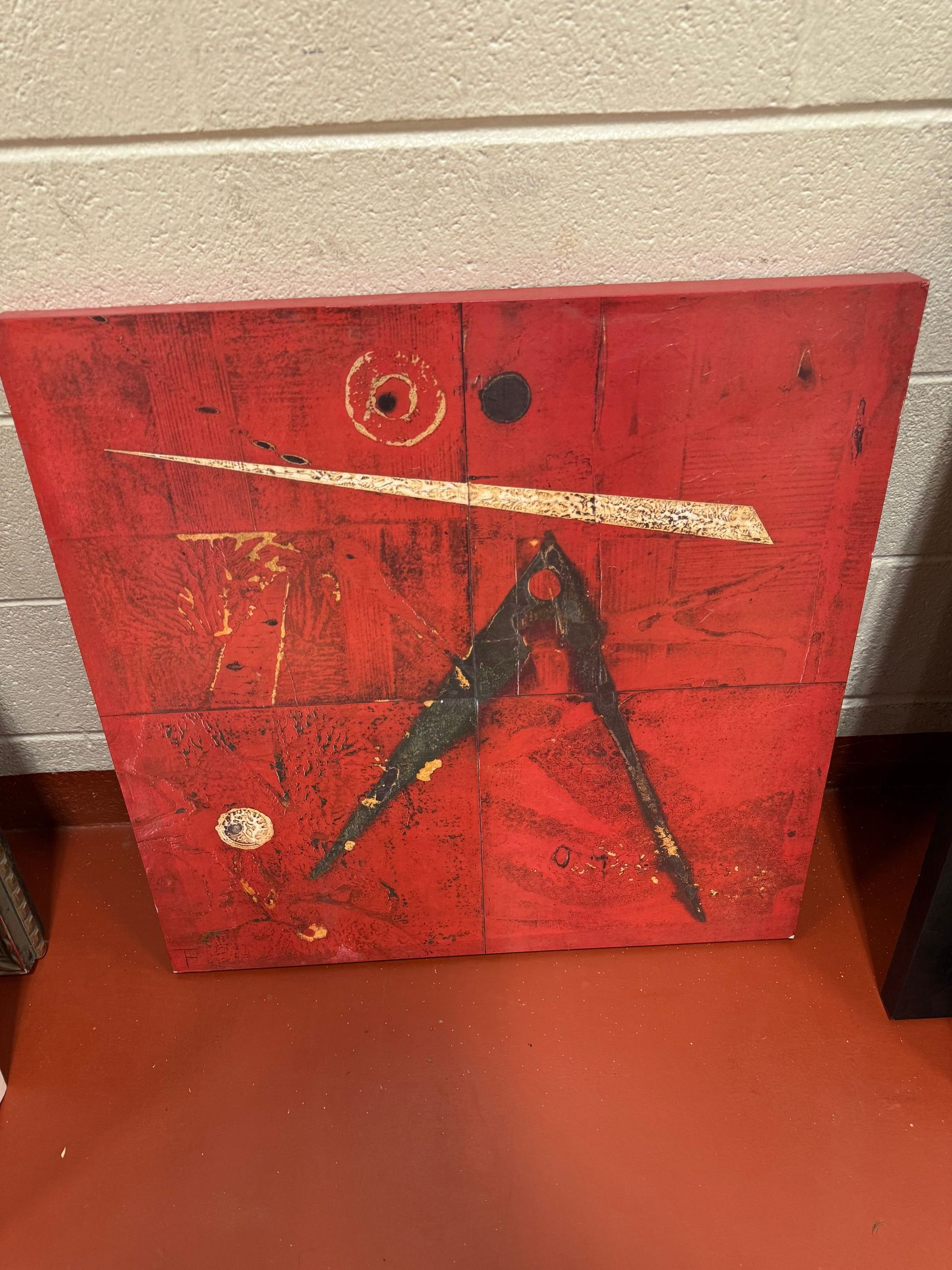 Abstract Mixed Media Wall Art