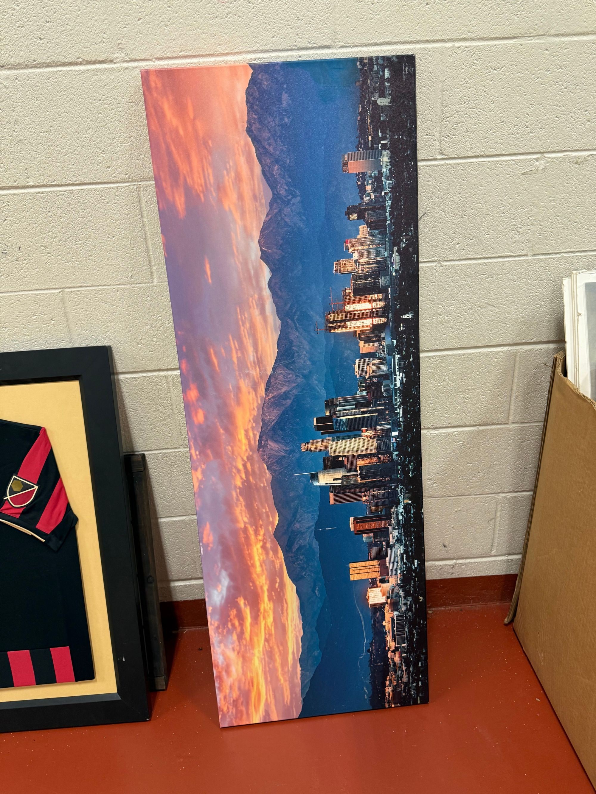 Los Angeles Skyline Sunset Canvas Print